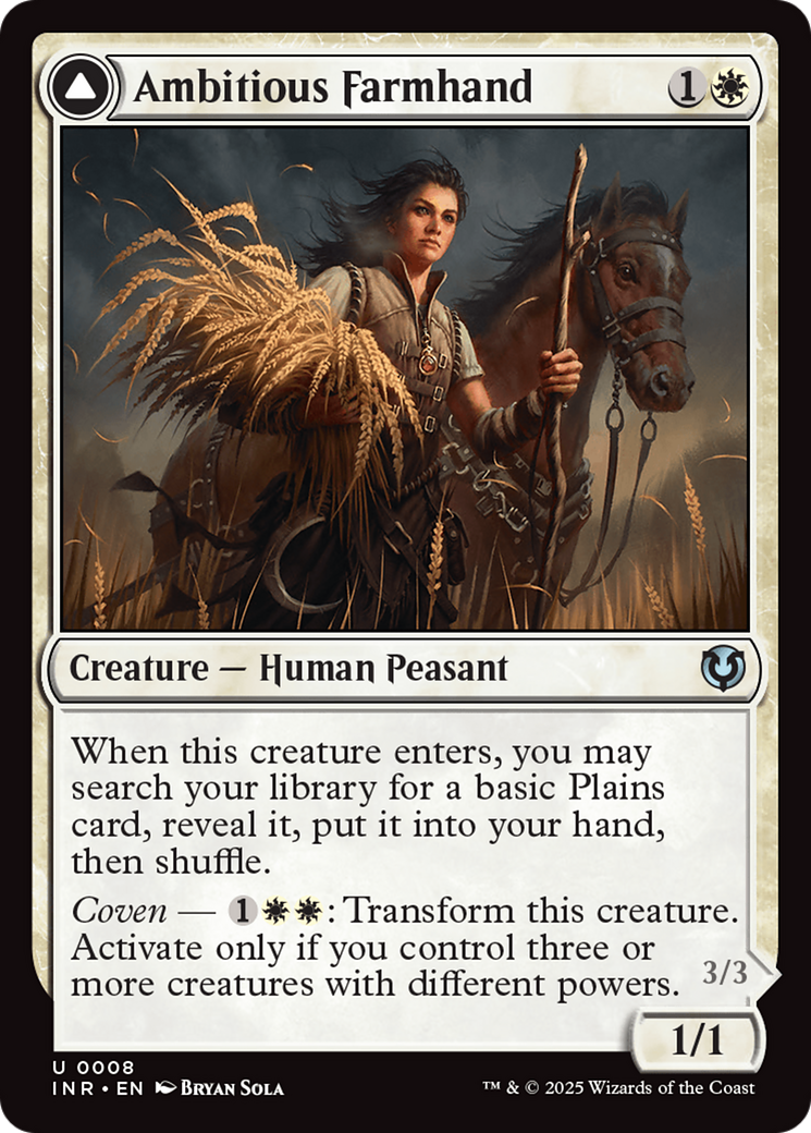 Ambitious Farmhand // Seasoned Cathar (INR-008) - Innistrad Remastered