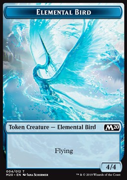 Elemental Bird Token (Blue 4/4)⁣ - Core 2020⁣ (Token)⁣ [T04]