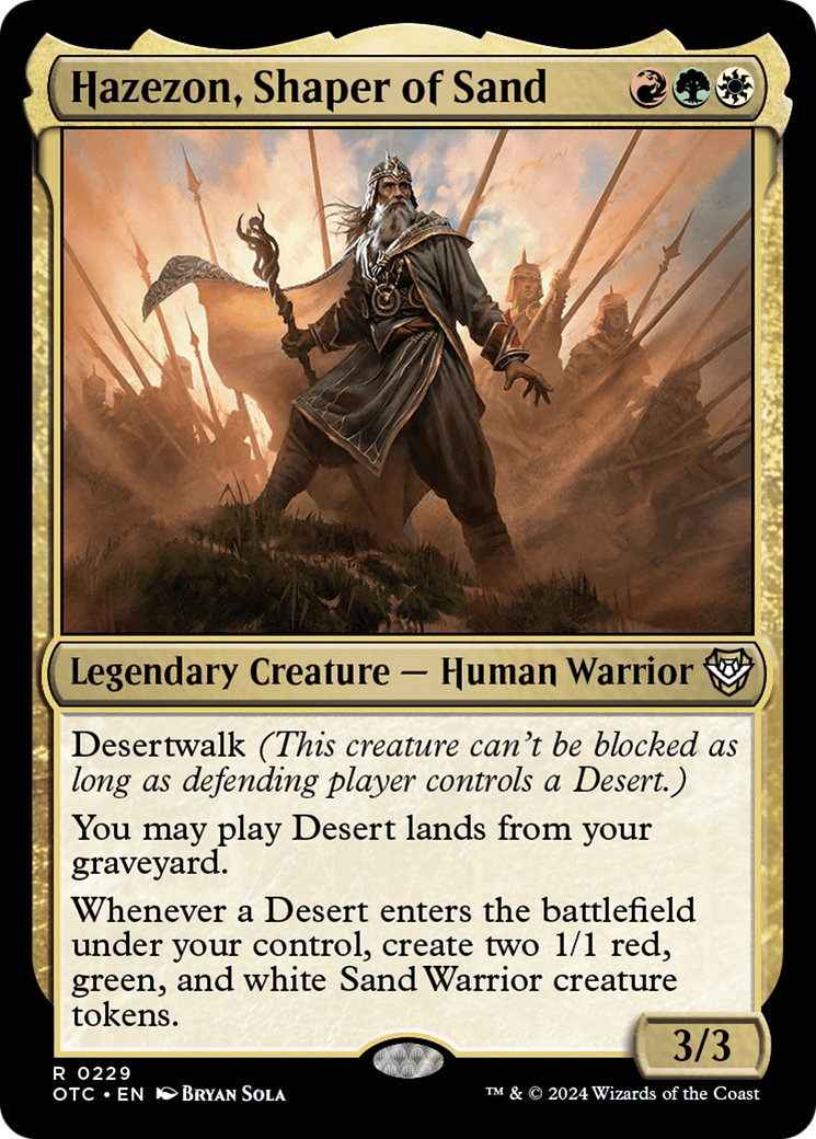 Hazezon, Shaper of Sand⁣ - Commander: Outlaws of Thunder Junction⁣ (Rare)⁣ [229]