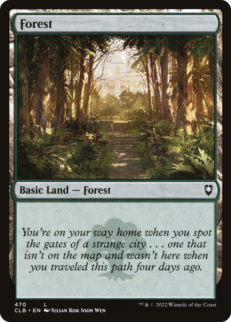 Forest (470) (CLB-470) - Commander Legends: Battle for Baldur's Gate Foil