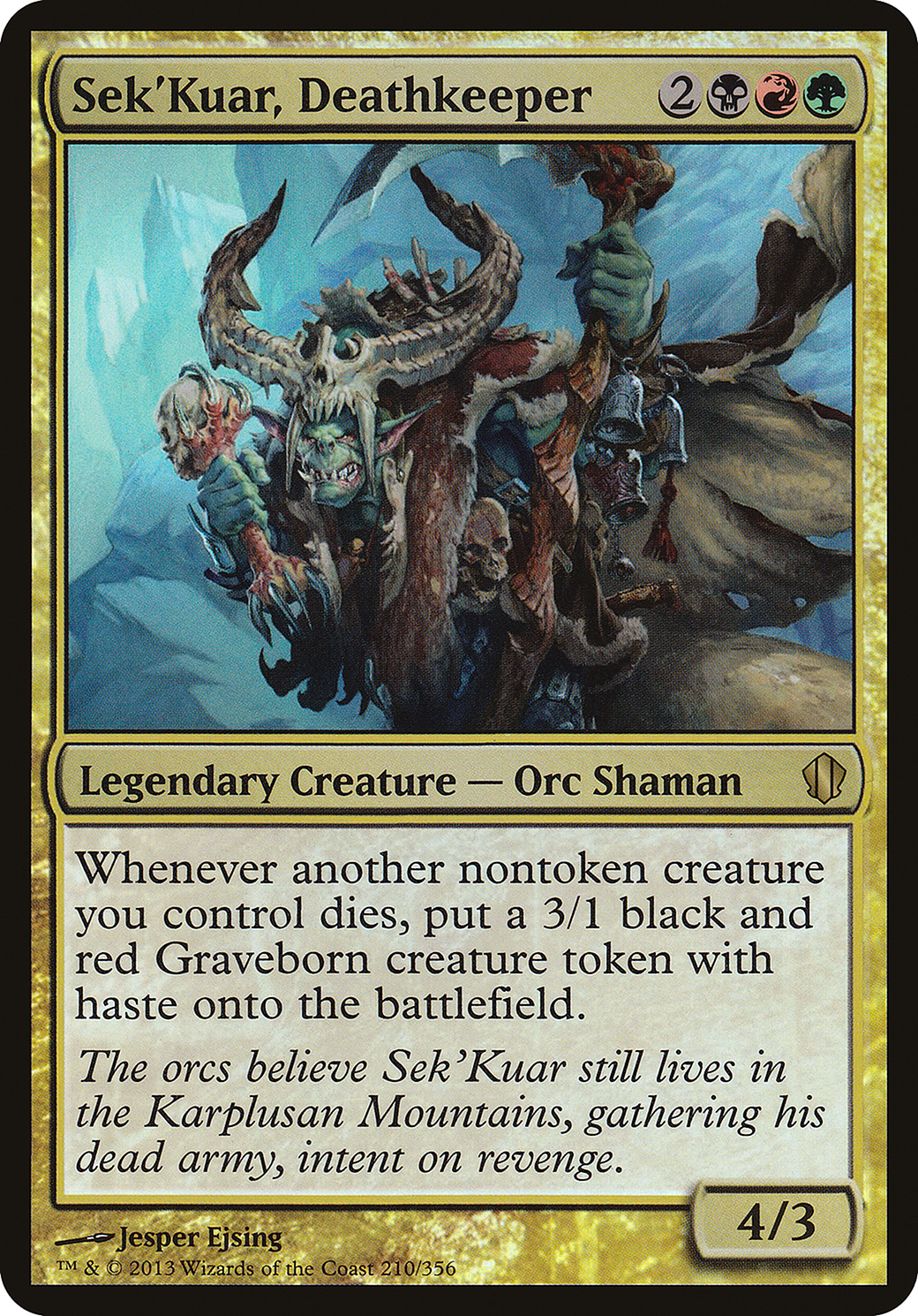 Sek'Kuar, Deathkeeper (Commander 2013) (OVER-210) - Commander 2013 Oversized Foil