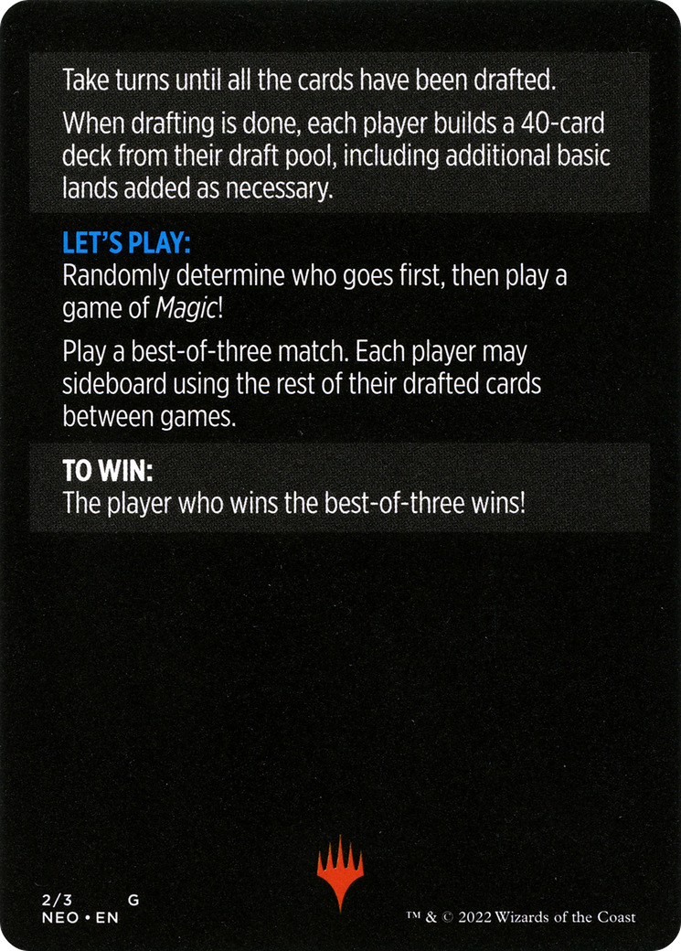 Winchester Draft // Winchester Draft (cont'd) (MNEO-002) - Kamigawa: Neon Dynasty Minigames