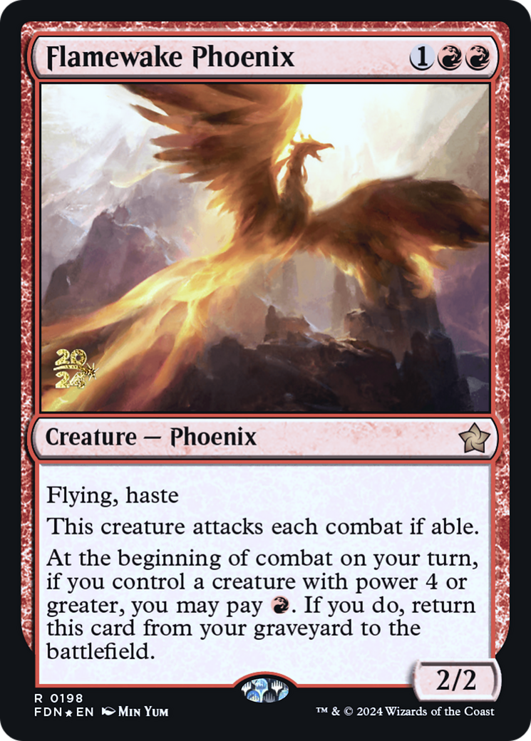 Flamewake Phoenix (PRE-198S) - Foundations Promos Foil
