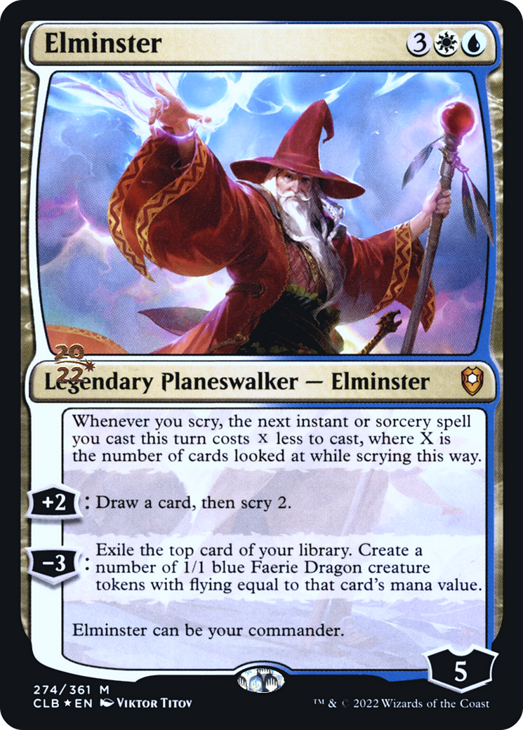 Elminster (PRE-274S) - Battle for Baldur's Gate Promos Foil