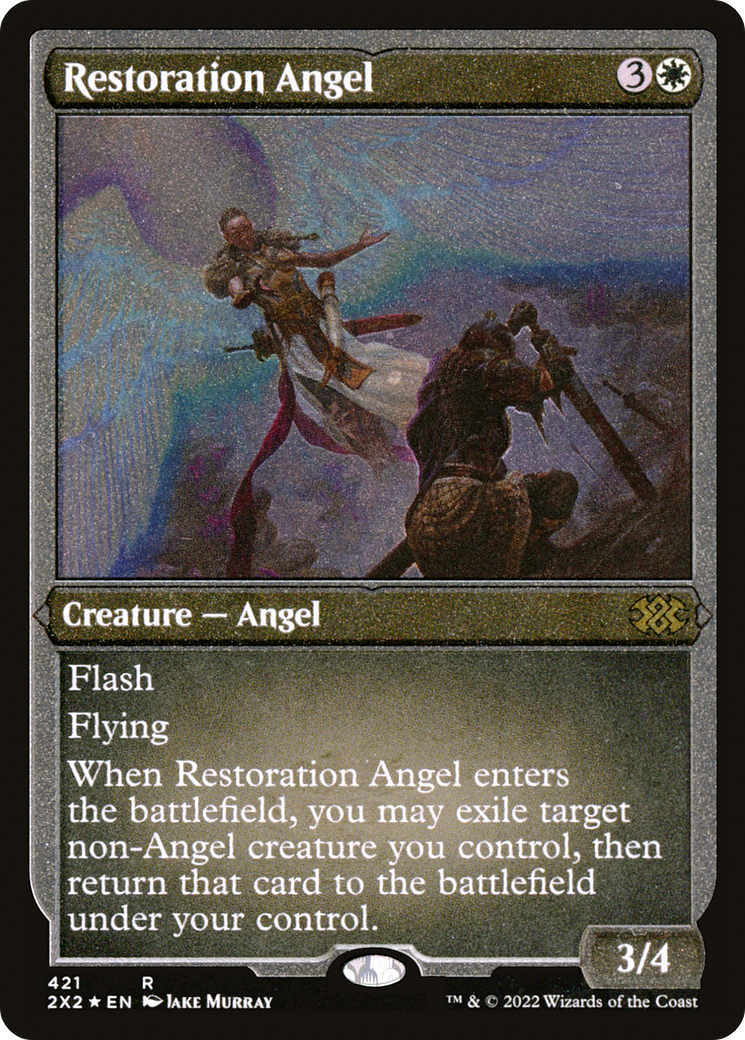 Restoration Angel (2X2-421) - Double Masters 2022 Foil