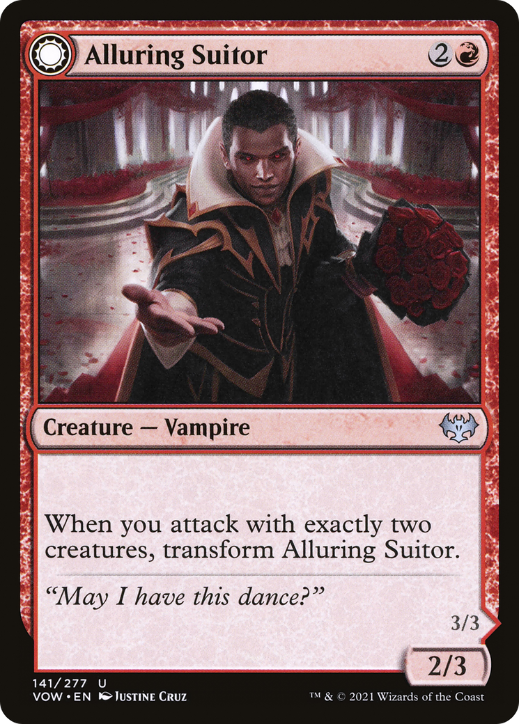 Alluring Suitor (VOW-141) - Innistrad: Crimson Vow: (Double Faced Transform) Foil