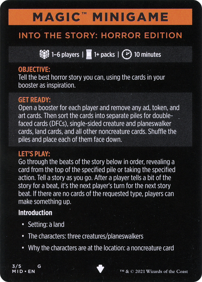 Into the Story: Horror Edition // Into the Story (cont'd) (MMID-003) - Innistrad: Midnight Hunt Minigames Foil