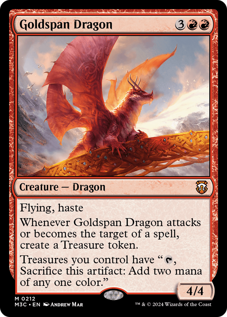 Goldspan Dragon⁣ - Commander: Modern Horizons 3⁣ (Mythic)⁣ [212]