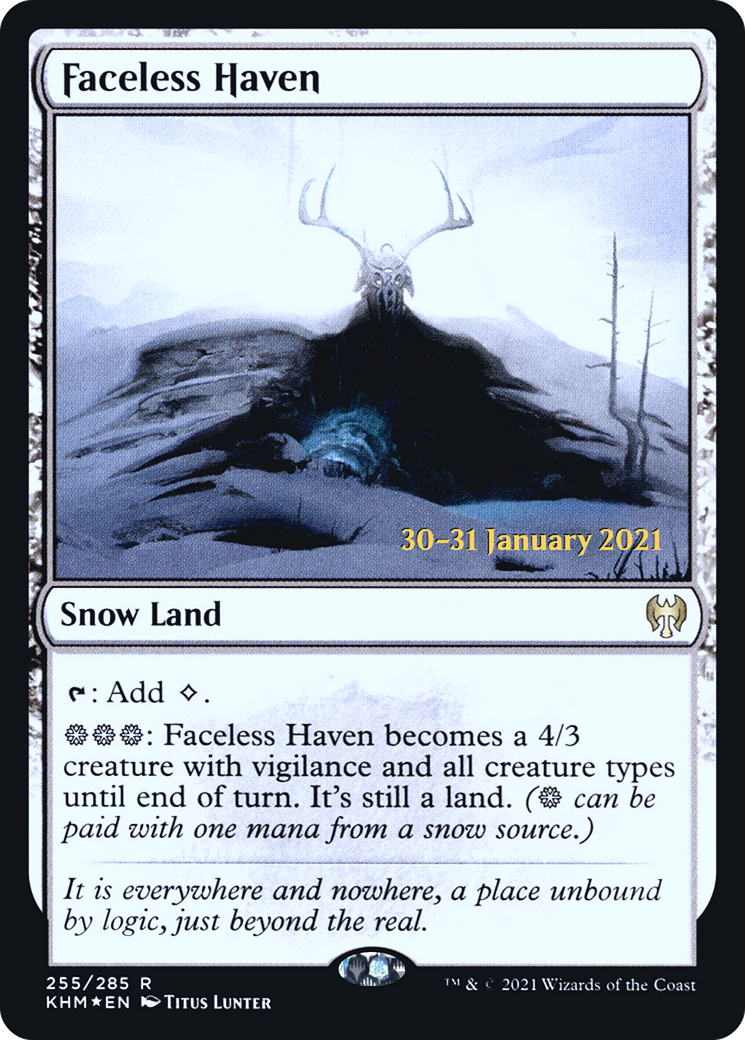 Faceless Haven (PRE-255S) - Kaldheim Promos: (snow) Foil
