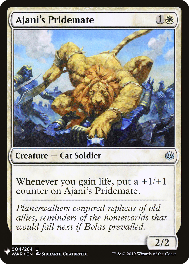 Ajani's Pridemate (LIST-WAR-4) - The List