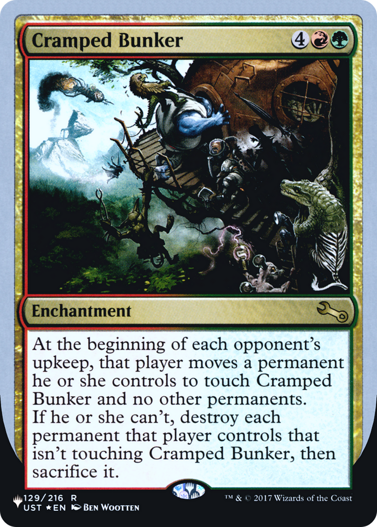 Cramped Bunker (LIST-045) - The List (Unfinity Foil Edition) Foil