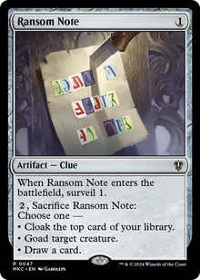 Ransom Note (V.3)⁣ - Commander: Murders at Karlov Manor⁣ (Rare)⁣ [47]
