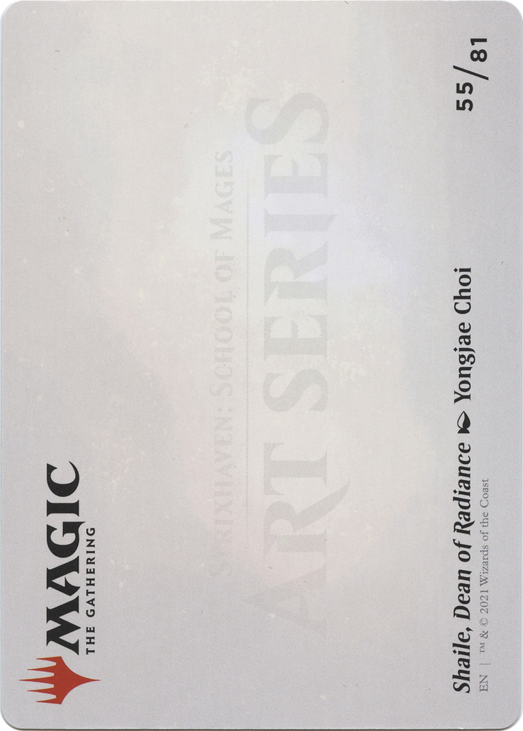 Shaile, Dean of Radiance // Shaile, Dean of Radiance (ASTX-055) - Strixhaven Art Series (Borderless) Foil