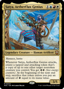 Satya, Aetherflux Genius⁣ - Commander: Modern Horizons 3⁣ (Mythic)⁣ [3]