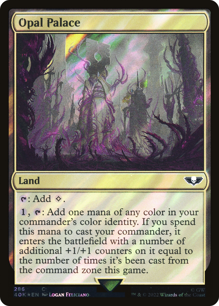 Opal Palace (Surge Foil) (40K-286★) - Warhammer 40,000 Commander Foil