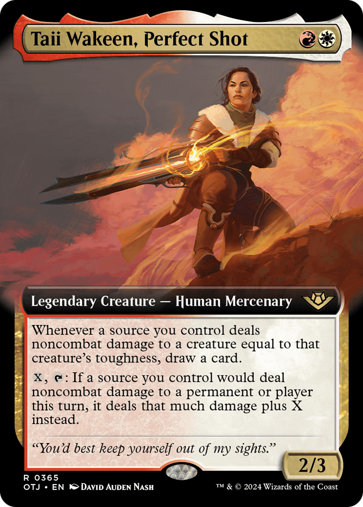 Taii Wakeen, Perfect Shot (Extended Art) (OTJ-365) - Outlaws of Thunder Junction: (Extended Art) Foil