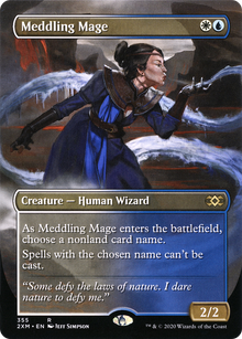 Meddling Mage (Borderless) (2XM-355) - Double Masters (Borderless) Foil