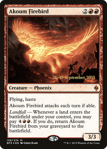 Akoum Firebird (PRE-138S) - Battle for Zendikar Promos Foil