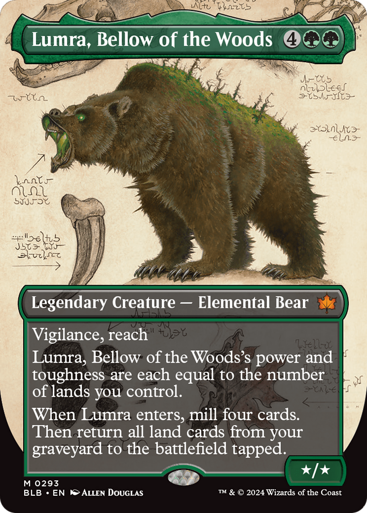 Lumra, Bellow of the Woods (Borderless) (0293) (BLB-293) - Bloomburrow: (Showcase) (Borderless)