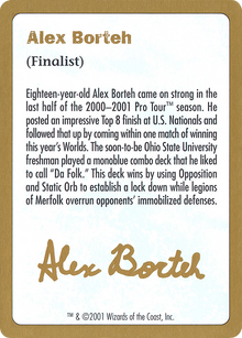 Alex Borteh Bio (WCD-) - World Championship Decks 2001