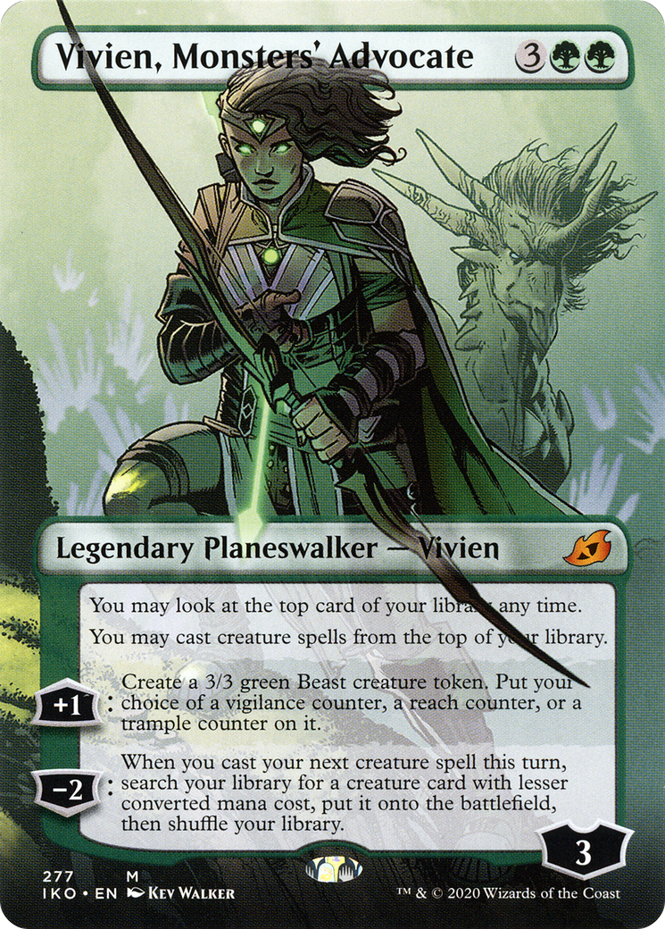 Vivien, Monsters' Advocate (Borderless) (IKO-277) - Ikoria: Lair of Behemoths (Borderless)