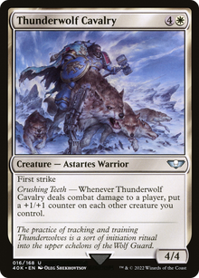 Thunderwolf Cavalry⁣ - Universes Beyond: Warhammer 40,000⁣ (Uncommon)⁣ [16]