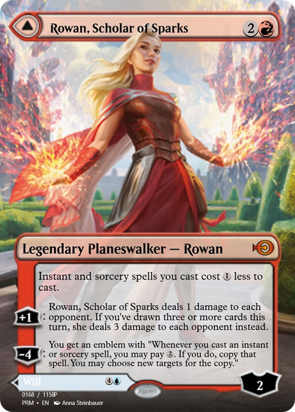 Rowan, Scholar of Sparks // Will, Scholar of Frost (PRM-90308) - Magic Online Promos Foil