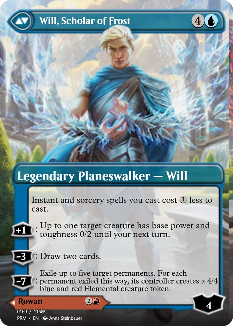 Rowan, Scholar of Sparks // Will, Scholar of Frost (PRM-90308) - Magic Online Promos Foil