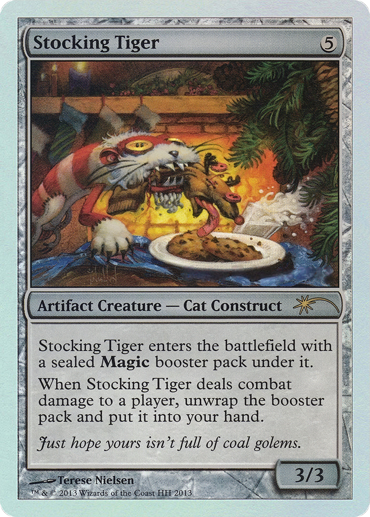 Stocking Tiger (No Date) (MEDIA-13†) - Happy Holidays Foil