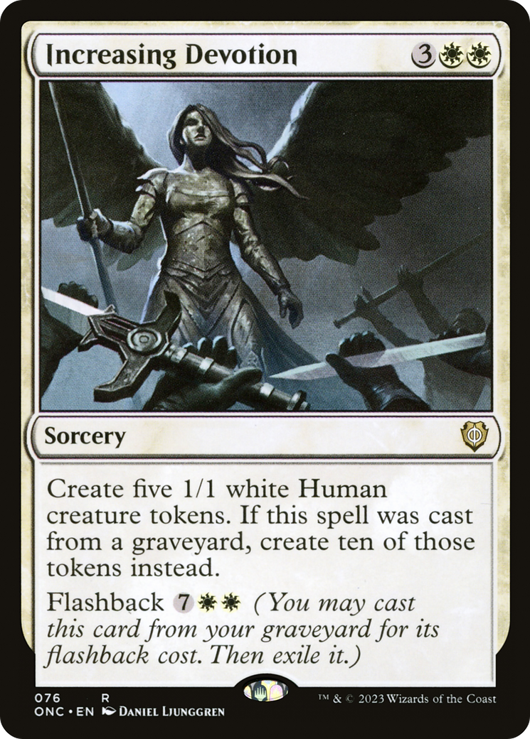Increasing Devotion⁣ - Commander: Phyrexia: All Will Be One⁣ (Rare)⁣ [76]