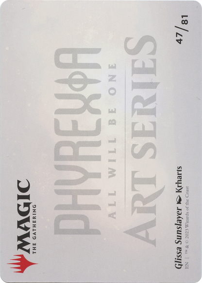 Glissa Sunslayer // Glissa Sunslayer (AONE-047) - Phyrexia: All Will Be One Art Series (Borderless) Foil