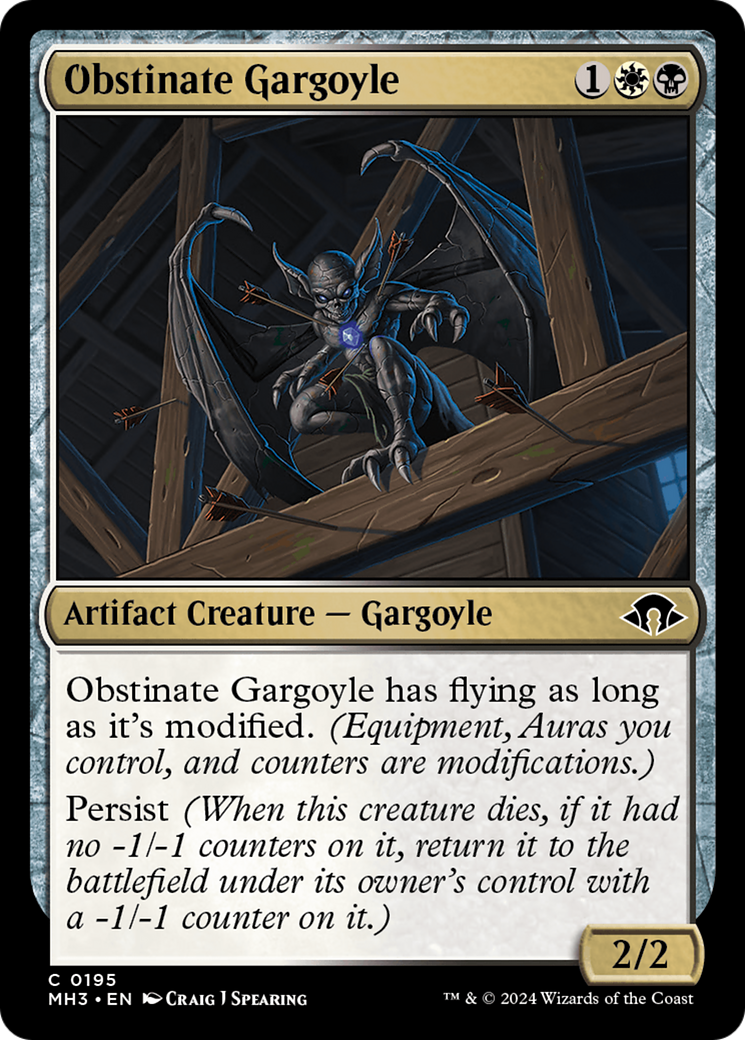 Obstinate Gargoyle⁣ - Modern Horizons 3⁣ (Common)⁣ [195]