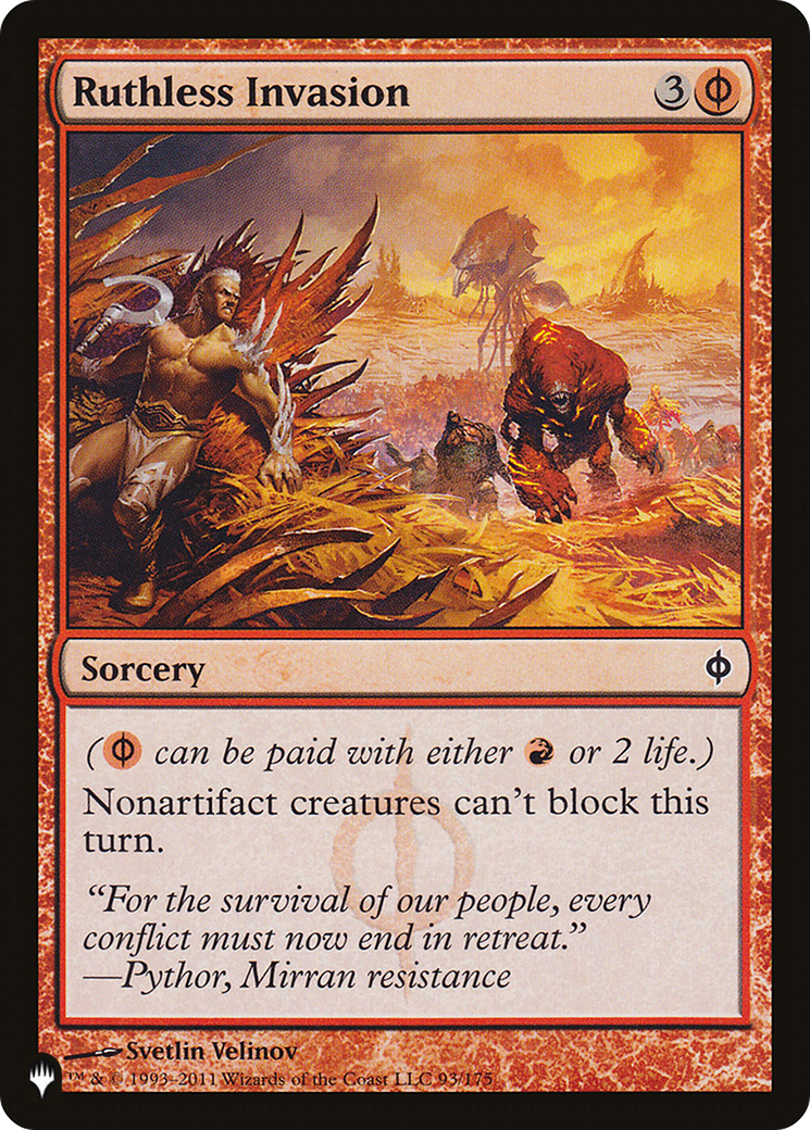 Ruthless Invasion (LIST-93/175) - The List