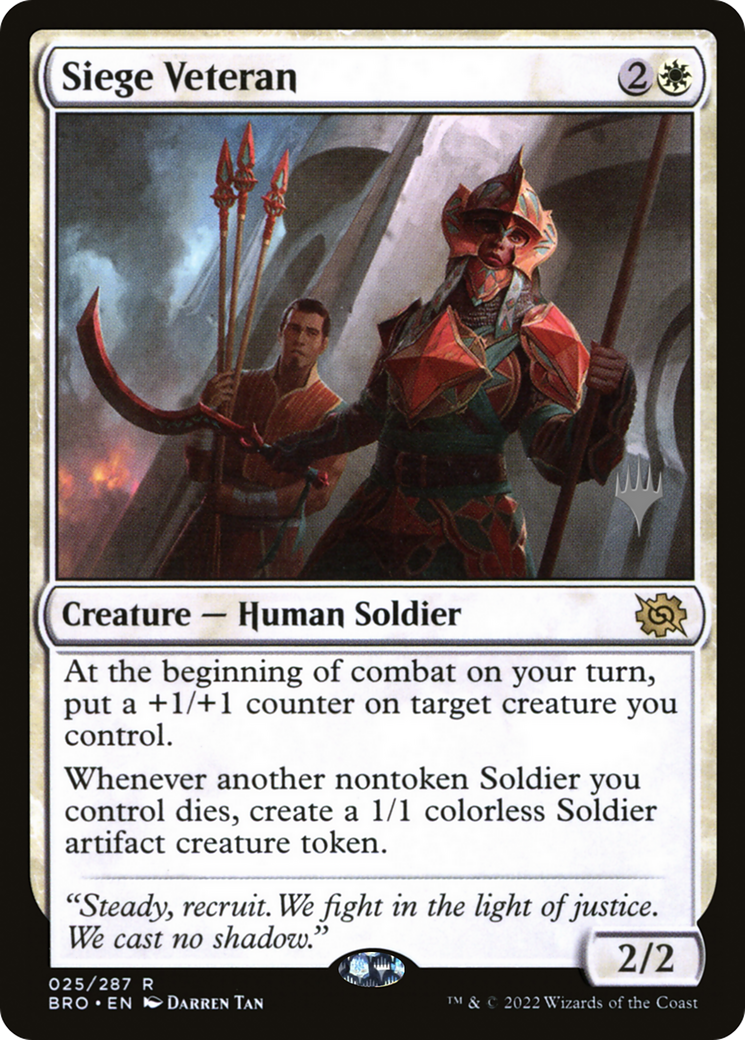Siege Veteran (PPBRO-25P) - The Brothers' War Promos