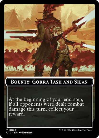 Bounty: Gorra Tash and Silas // Wanted! (TOTC-032) - Outlaws of Thunder Junction Commander Tokens
