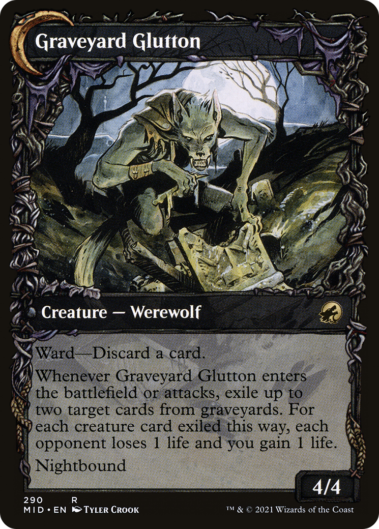 Graveyard Trespasser (Showcase) (MID-290) - Innistrad: Midnight Hunt: (Showcase, Double Faced Transform) Foil