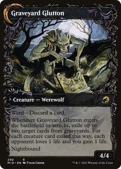 Graveyard Trespasser (Showcase) (MID-290) - Innistrad: Midnight Hunt: (Showcase, Double Faced Transform) Foil