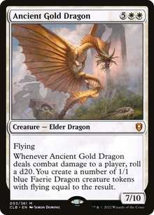 Ancient Gold Dragon (CLB-003) - Commander Legends: Battle for Baldur's Gate Foil