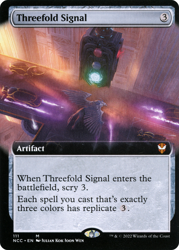 Threefold Signal (Extended Art) (NCC-111) - New Capenna Commander: (Extended Art)