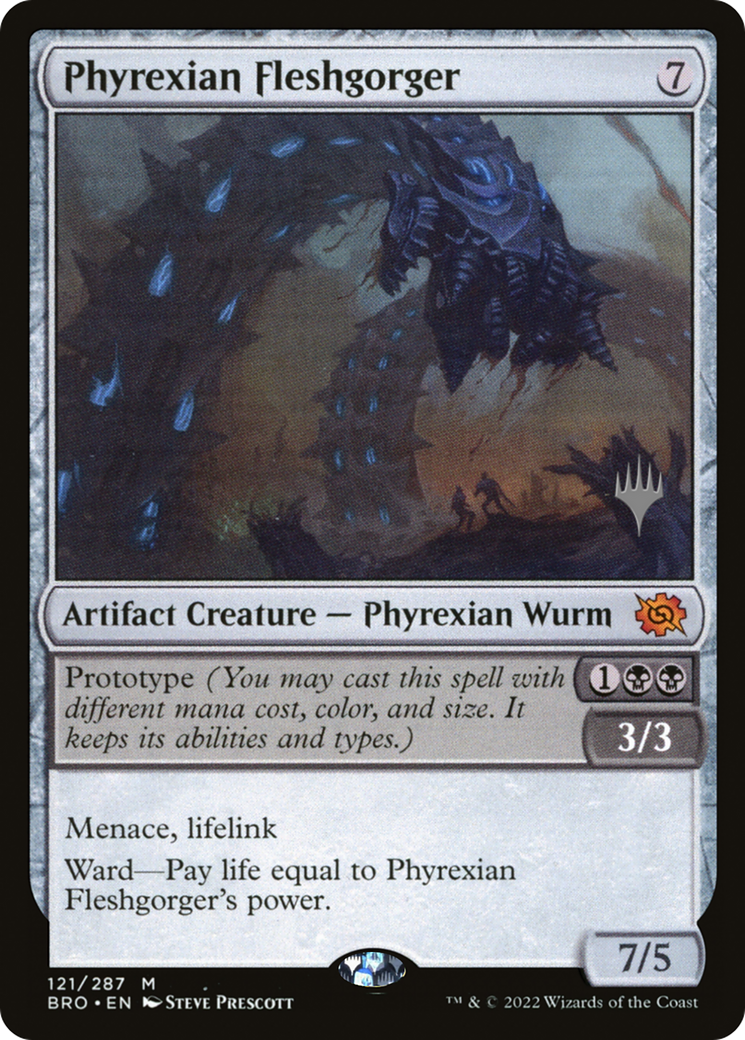 Phyrexian Fleshgorger (PPBRO-121P) - The Brothers' War Promos Foil