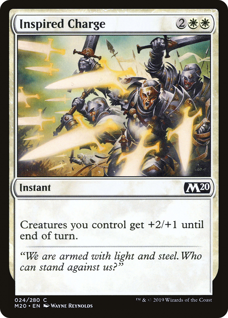 Inspired Charge (M20-024) - Core Set 2020 Foil