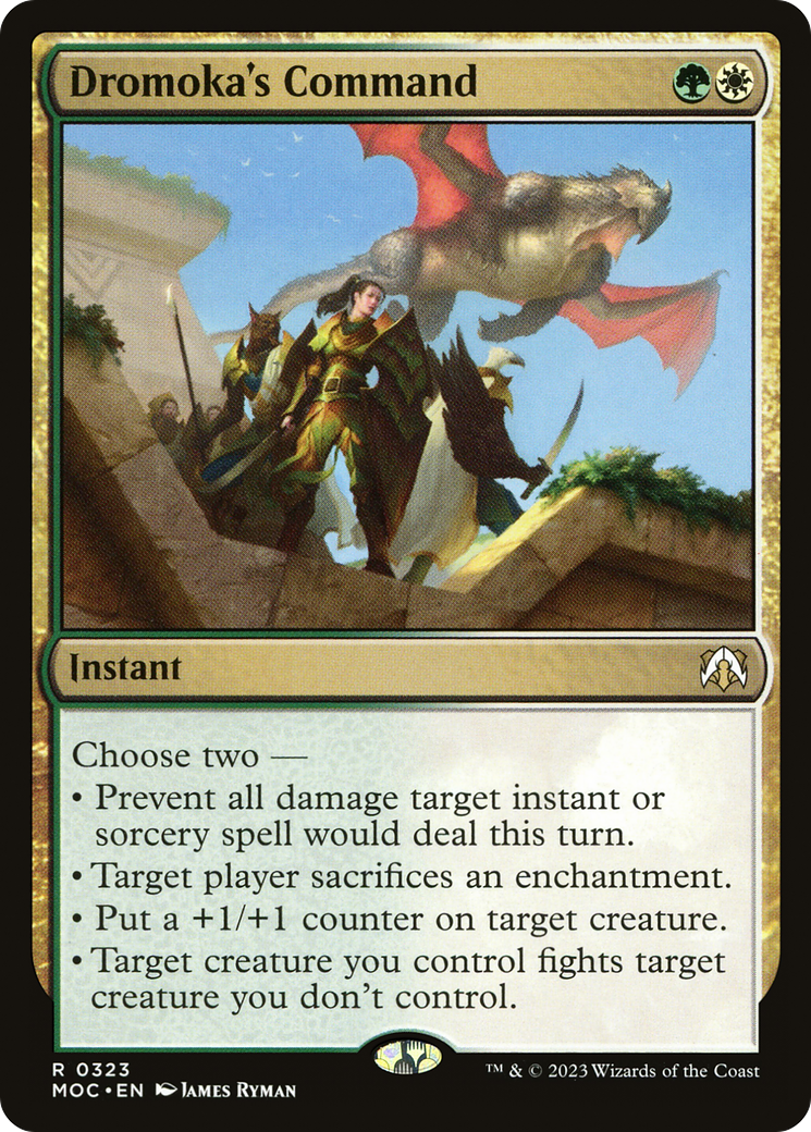 Dromoka's Command⁣ - Commander: March of the Machine⁣ (Rare)⁣ [323]