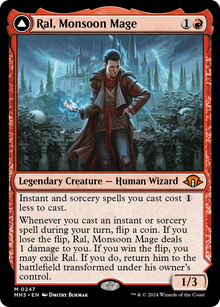 Ral, Monsoon Mage // Ral, Leyline Prodigy⁣ - Modern Horizons 3⁣ (Mythic)⁣ [247]
