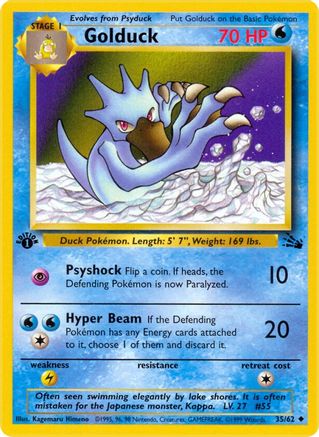 Golduck 035/62  - Unlimited Fossil - Uncommon