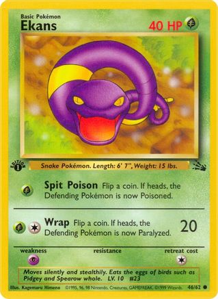 Ekans 046/62  - Unlimited Fossil - Common