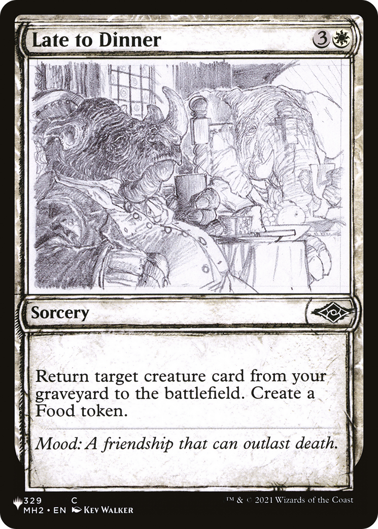 Late to Dinner (Showcase) (LIST-MH2-329) - The List: (Showcase)