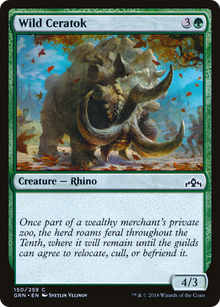 Wild Ceratok (GRN-150) - Guilds of Ravnica Foil