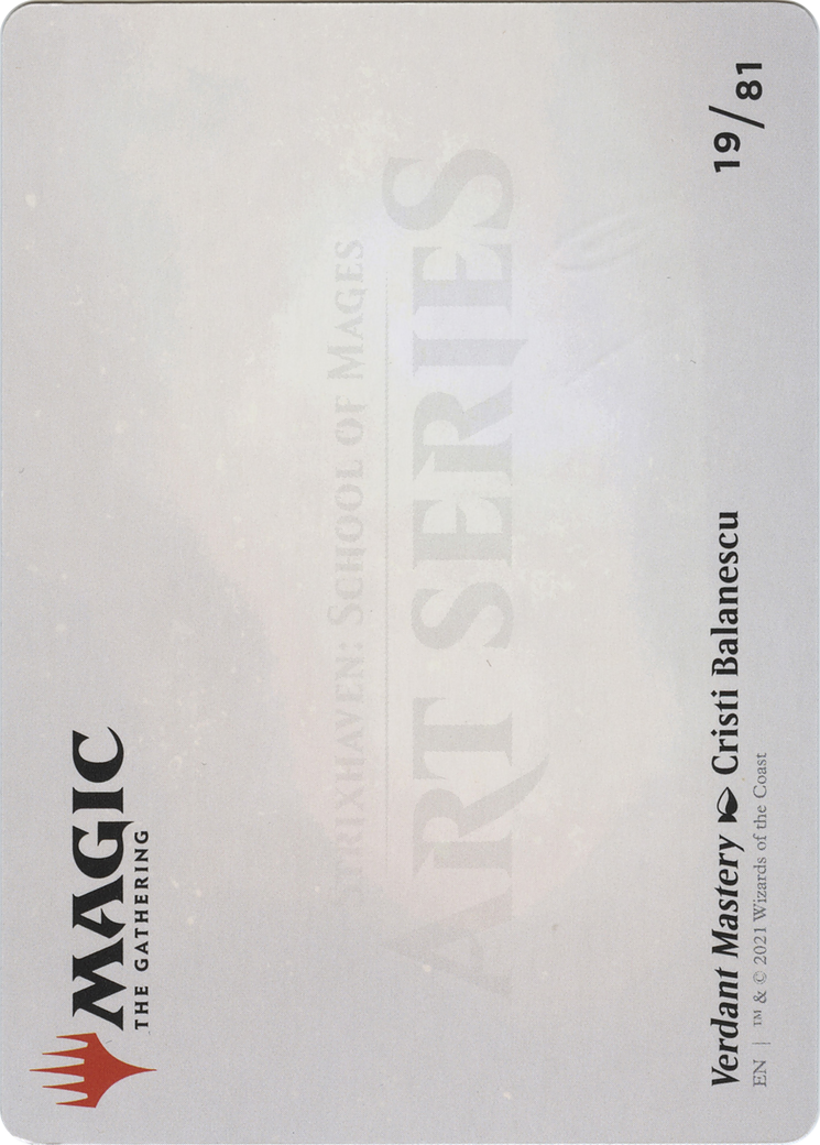Verdant Mastery // Verdant Mastery (ASTX-019) - Strixhaven Art Series (Borderless) Foil