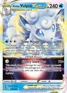 Alolan Vulpix VSTAR 034/195  - Holofoil SWSH12 Silver Tempest - Ultra Rare