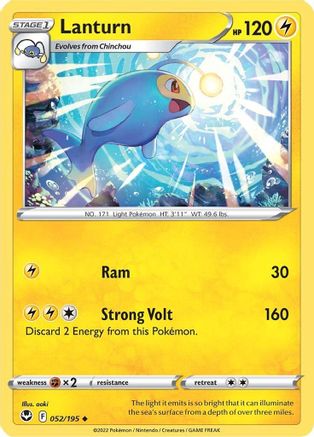 Lanturn 052/195  SWSH12 Silver Tempest - Uncommon